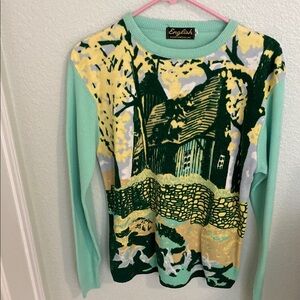 Engel's Mint Green Graphic Sweater